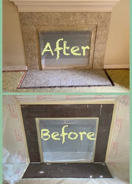 Before & After Fireplace Painting in Edmonds, WA (1)